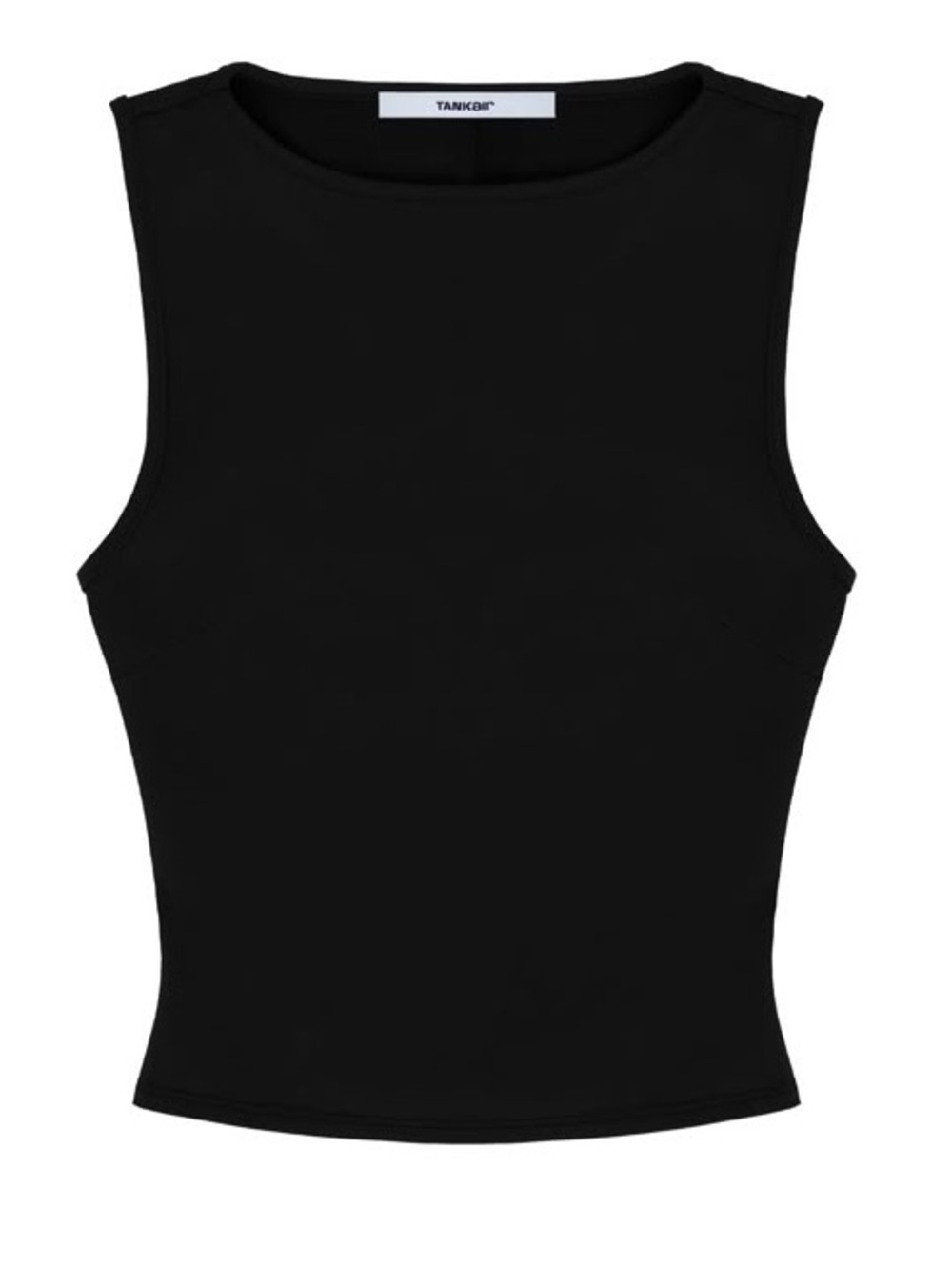 Tank Air Straight Neck Sleeveless Top in Black
S